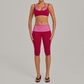Wholesale Women's Faux-layered Bra Bra+Fold-over Waistband Shorts 2-Piece Set