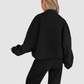 Wholesale Women's Stand-Collar Zip Jacket – Loose Drawstring Pocket Outerwear