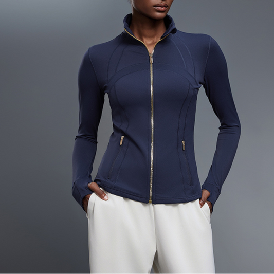 Wholesale Women's Stand Collar Zip-Up Yoga | Wonderxfans bulk activewear
