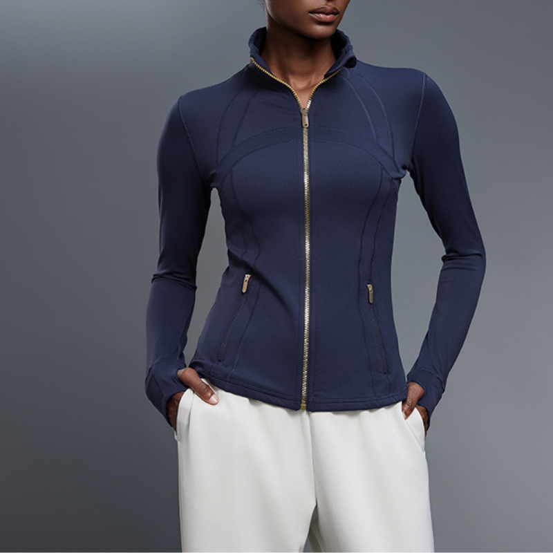 Women's Stand Collar Zip-Up Yoga Jackets