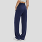 Wholesale Women's High-Waist Flowy Wide-Leg Pants – Drawstring Waist Relaxed Pilates Yoga Trousers