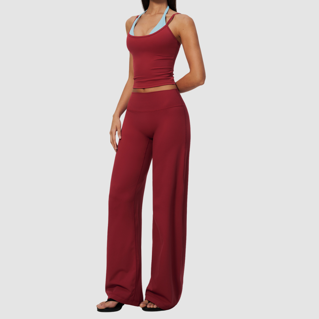 Wholesale Women’s Halter Tank & Wide-Leg Yoga Pants Set