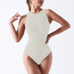 Seamless sleeveless yoga bodysuit