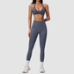 Wholesale Women's Seamless Sports Bra and Leggings Set – Open-Back Yoga Set