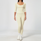 Wholesale Women's Mid-Sleeve Long Pants Yoga Set