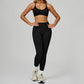 Seamless thin straps Sports Bra + High-waisted leggings 2-Piece Set