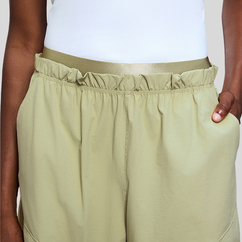 Double-waist straight-leg work pants