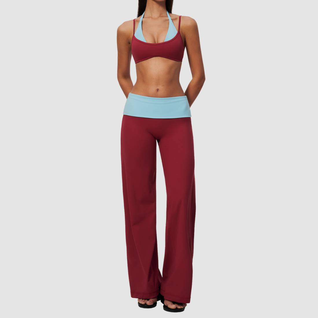 Wholesale Women’s Sports Bra & Wide-Leg Yoga Pants Set