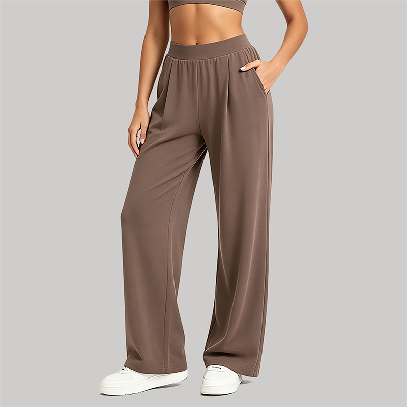 Wholesale Women's Eco-Friendly Fiber Wide-Leg Yoga Pants