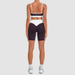 Wholesale Women’s Contrast Strap Sports Bra & High-Waist Biker Shorts Yoga Set