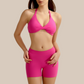Women's shorts and a cross-back bra two-piece set