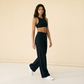 Wholesale Women's Brushed Fabric Sports Bra and Wide-Leg Pants Set