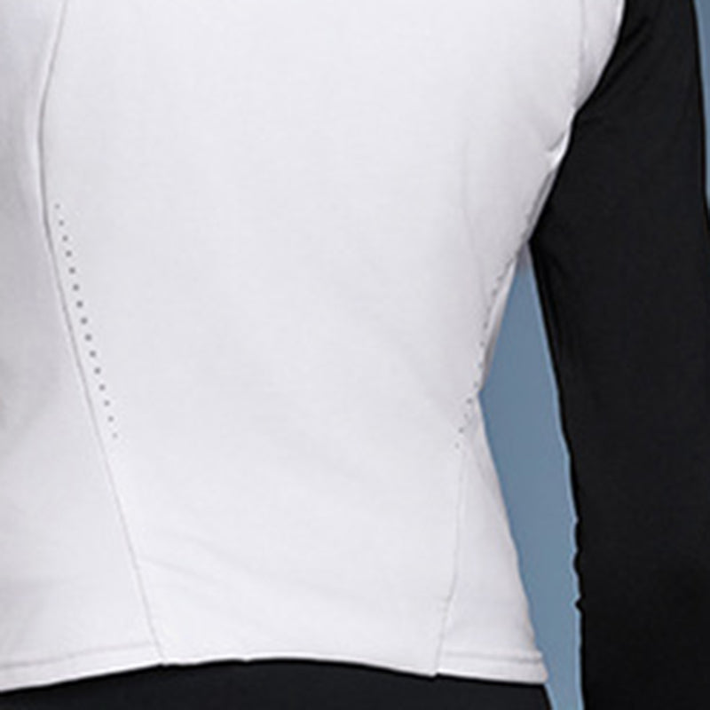 Light fleece-lined cropped stand-collar windproof vest