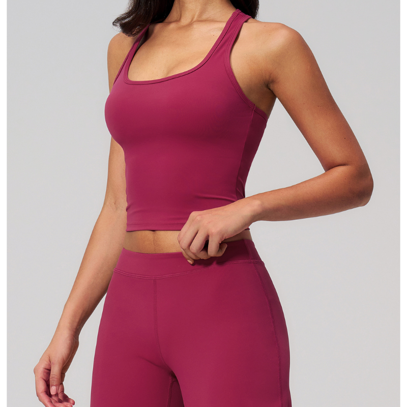 Wholesale Women's I-shape back removable padded tank top