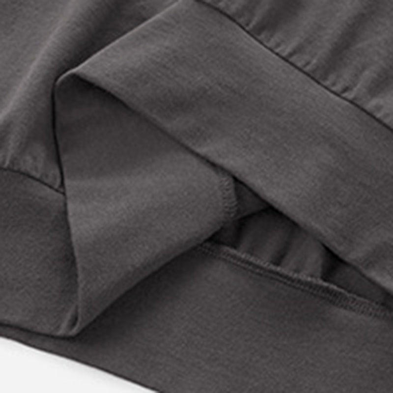 Slanted shoulder top with long sleeve T-shirt