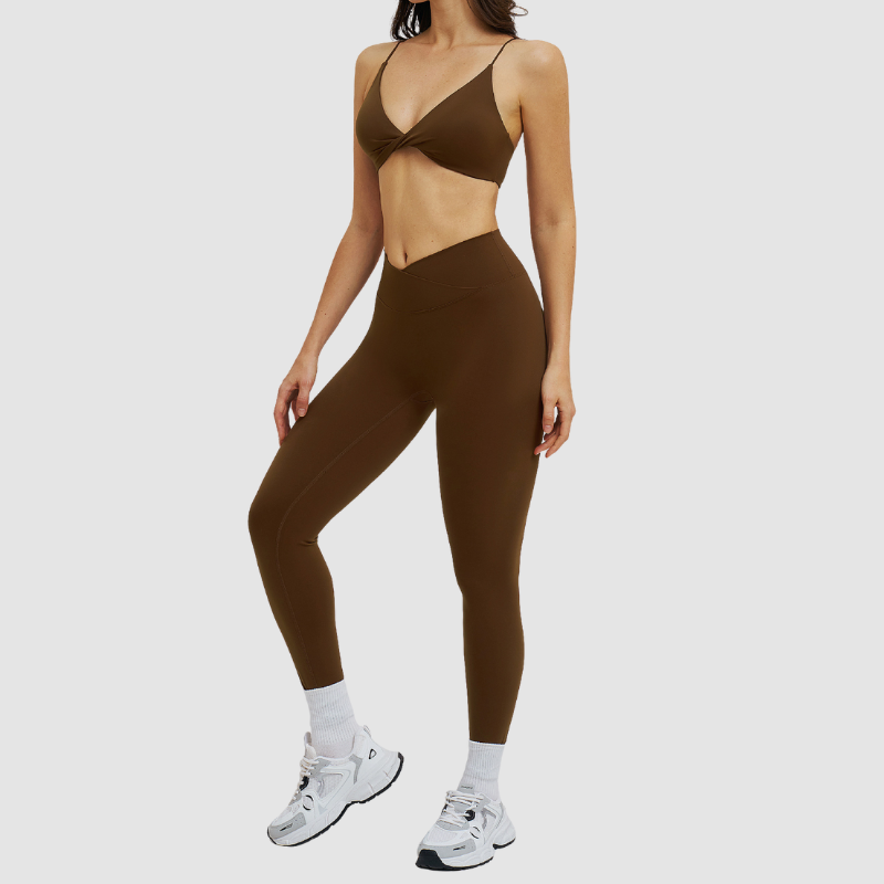 Wholesale sports bras + cross-waist leggings