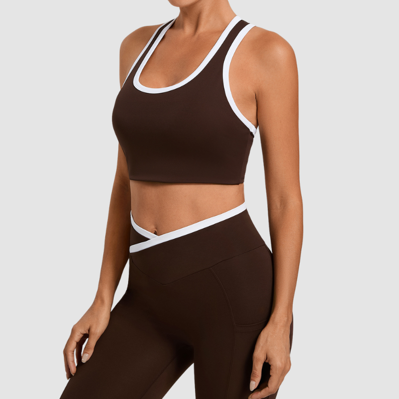 Wholesale U-neck white border sports vest | Wonderxfans bulk activewear