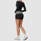 Wholesale Women's Long-Sleeve + Shorts Yoga Fitness Set