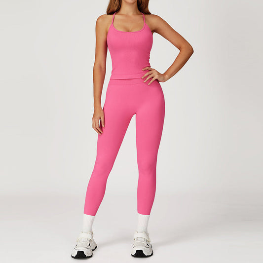 Snug-Fit Tank Top + Butt-Lifting Leggings 2-Piece Set