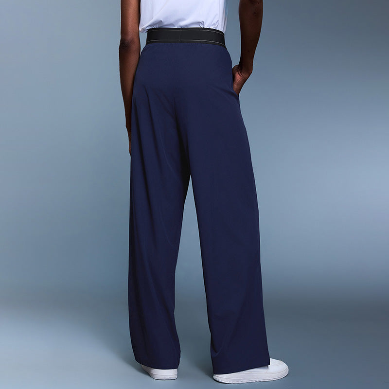 Casual draped wide-leg pants