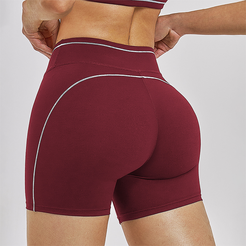 Wholesale high waisted contrasting sports shorts