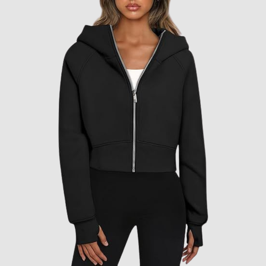 Wholesale Cropped Zip Up Hoodie | Wonderxfans bulk activewear