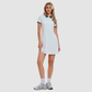 Wholesale Women's POLO Collar Short-Sleeve Tennis Dress – Slim Fit Color-Block Sporty Dress