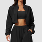 Wholesale Women's UPF50+ Sun-Protection Cropped Zip-Up Jacket – Cool-Touch Stand Collar Athletic Jacket