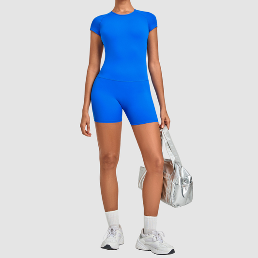 Wholesale Women's Open-Back Adjustable Yoga Bodysuit – Slim-Fit Butt-Lifting Short Romper