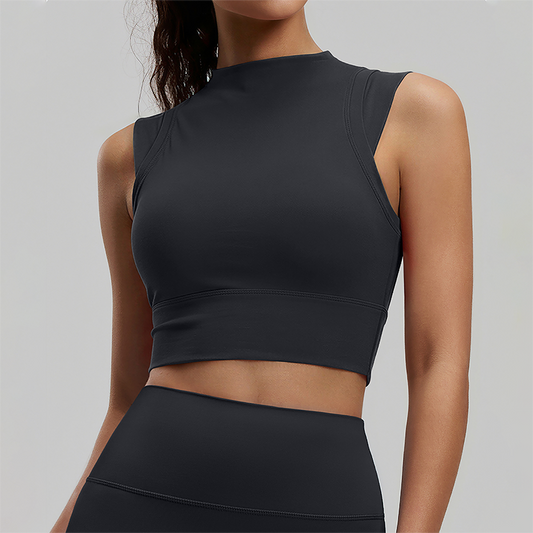 Wholesale sleeveless high neck sports vest