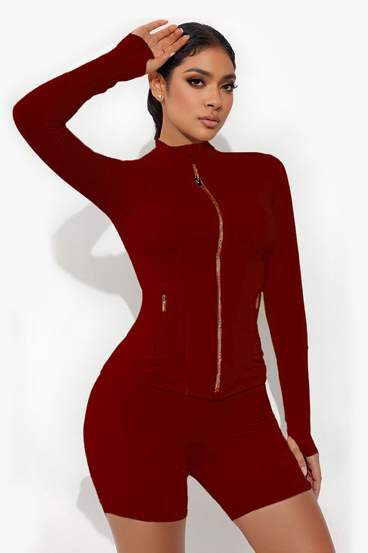 Wholesale Slimming nude running fitness zipper | Wonderxfans bulk activewear