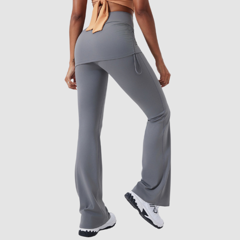 wholesale Flared pants with side pleats