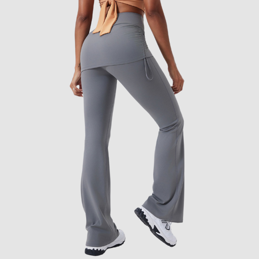 Wholesale Flared pants with side pleats | Wonderxfans bulk activewear