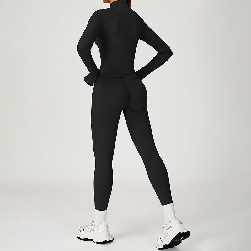 Snug-Fit Jacket + Butt-Lifting Leggings 2-Piece Set
