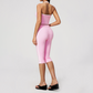 Wholesale Women's Cream-Feel Fleece Sleeveless Vest & High waisted cropped pants Set