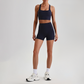 Wholesale Cross-Back Sports Bra & High-Waist Biker Shorts Set – Naked-Feel Quick-Dry Yoga 2-Piece