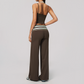 Wholesale Women's Polka Dot & Stripe Yoga Set Tank Top & Wide-Leg Pants w/ Chest Pad