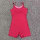 Wholesale Women's Retro Print Faux Two-Piece Yoga Unitard