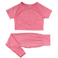 Women's seamless short-sleeve and long pants two-piece set