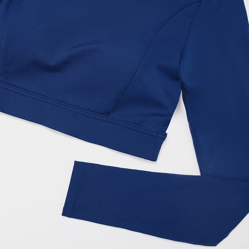 Round-neck long-sleeve high-waist fitted top+High-waist shorts 2-PIECE SET