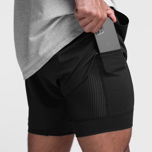 Wholesale Men's double-layer quick drying sports | Wonderxfans bulk activewear