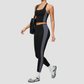 Wholesale Women's Colorblock Bare-Feel Yoga Set Tank Top & Leggings w/ Chest Pad