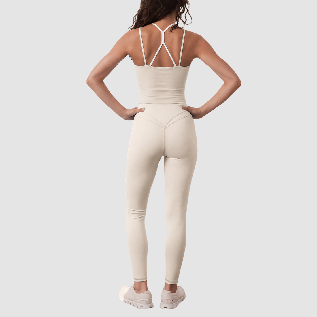 Wholesale Women's 2-Piece Yoga Lounge Set – Padded Cami & Wide-Leg Pants