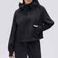 Wholesale Zip Up Hoodie Women's Cropped Hooded Sports Jacket