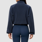 Wholesale Women's Activewear Plush Stand-Collar Zip Cropped Sports Jacket