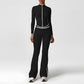 Quick-Drying Stand-Collar Jacket + High-Waisted Flared Pants 2-Piece Set