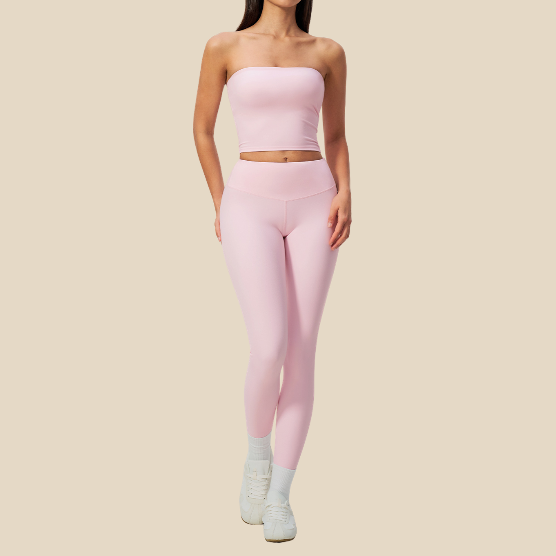 Wholesale Women's Activewear Padded Sports Vest & Fitted Cropped Pants Set