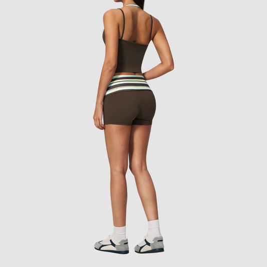 Wholesale Women’s Polka-Dot Racerback Tank & Shorts Yoga Set