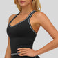 Contrasting racerback tank top