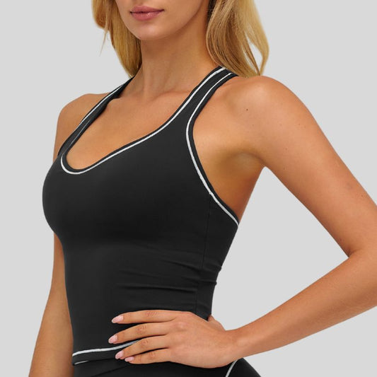 Wholesale Contrasting racerback tank top | Wonderxfans bulk activewear